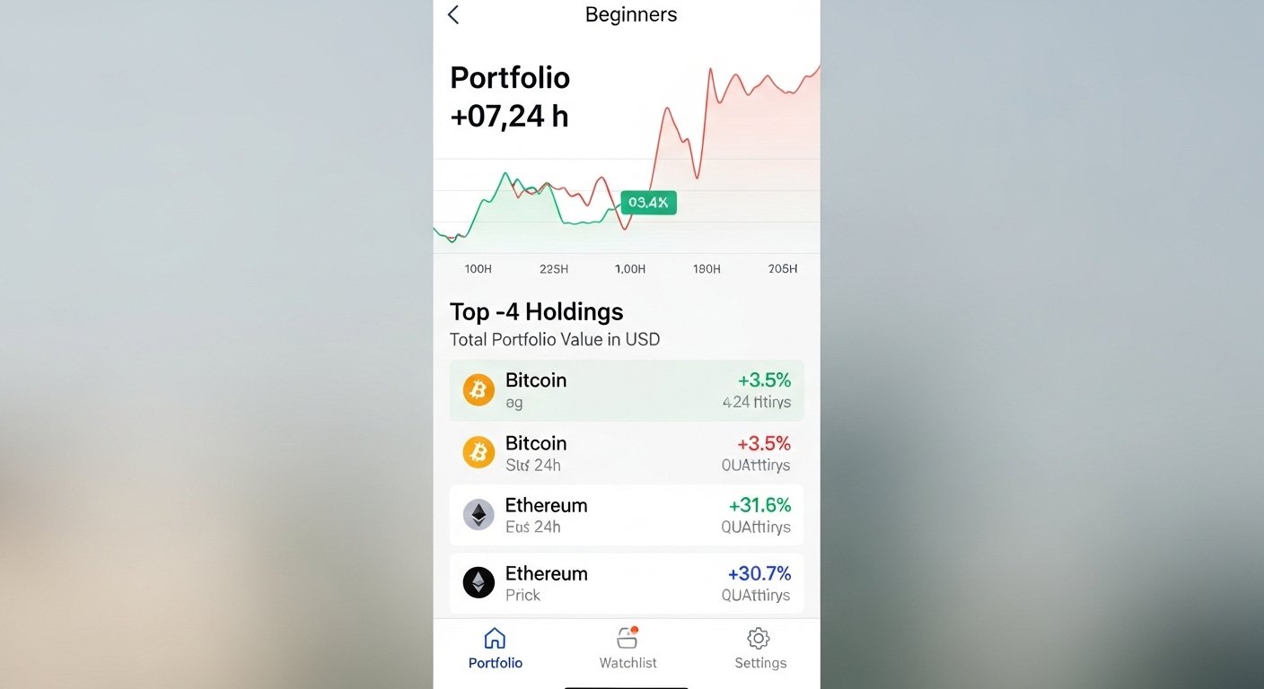 For beginners who want a simple crypto portfolio tracker app