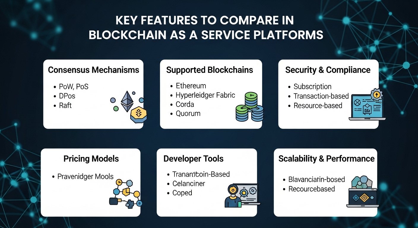 Key Features to Compare in Blockchain as a Service Platforms