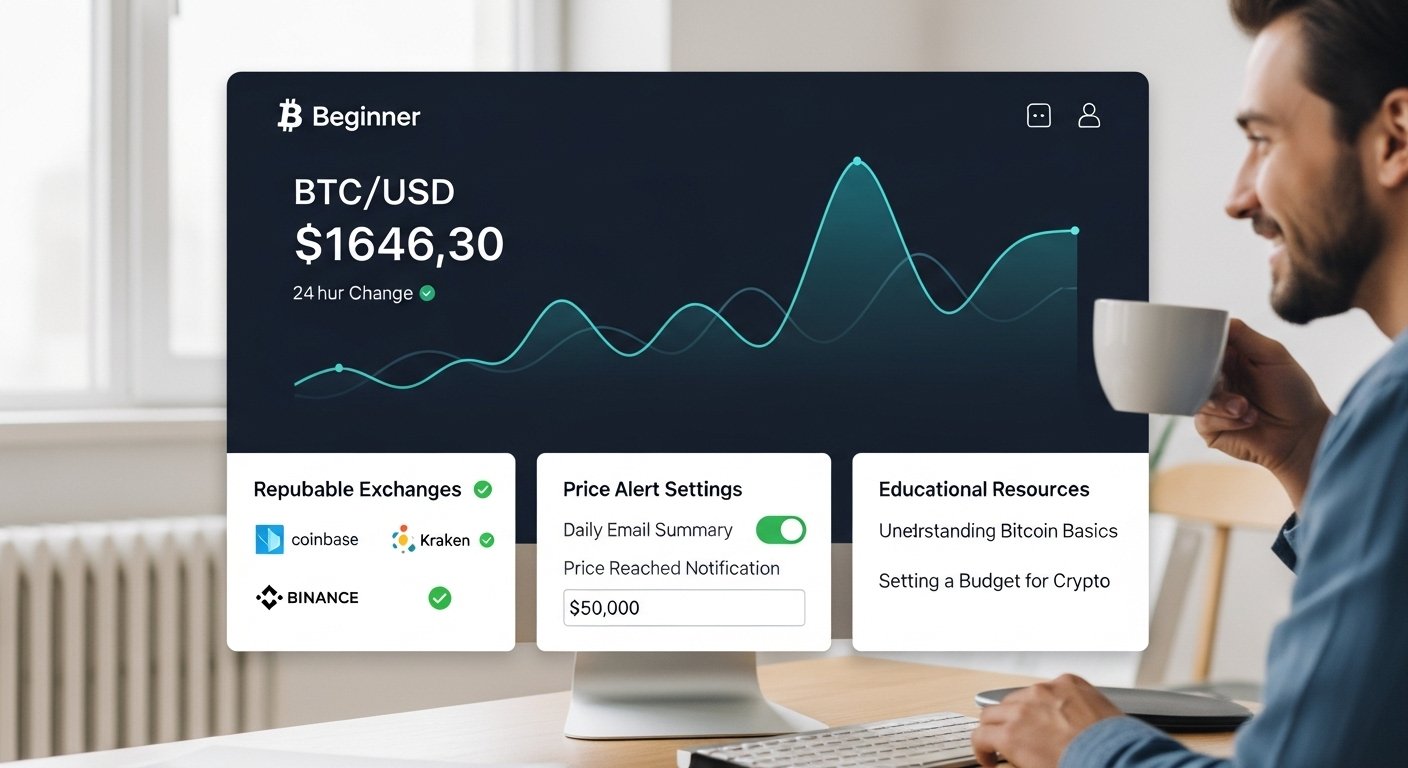 Practical ways beginners can follow Bitcoin price today without getting stressed