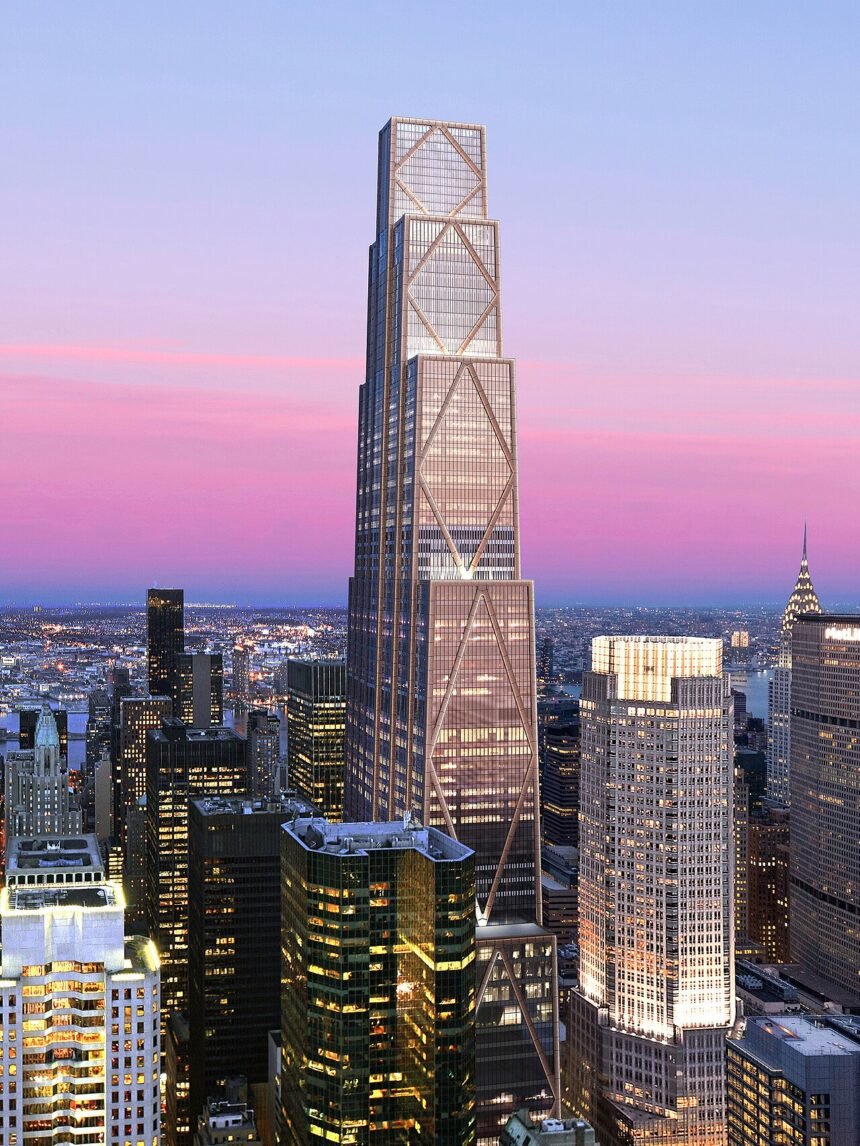 JPMorgan Chase tower at 270 Park Avenue, New York — the bank's first long-term Bitcoin forecast projects 10% annual returns
